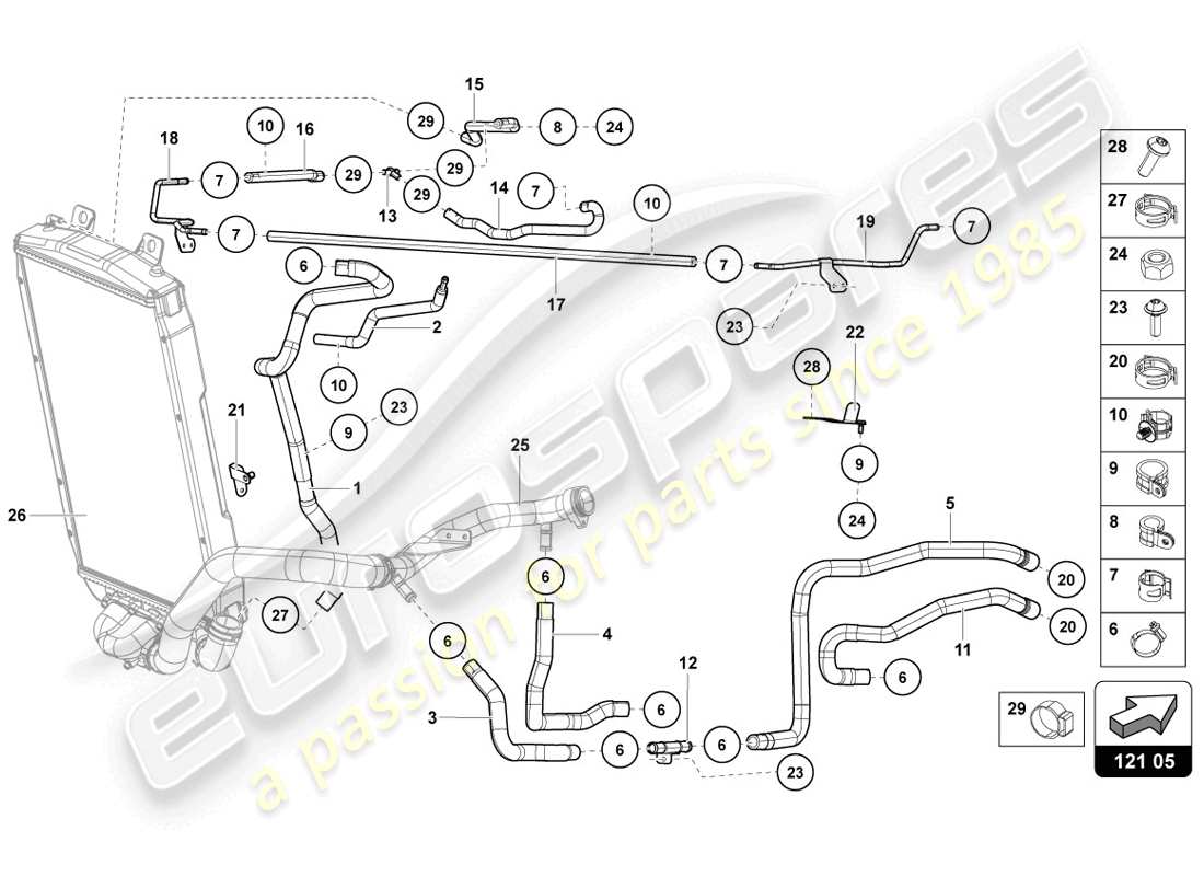 lamborghini lp720-4 coupe 50 (2014) cooling system part diagram