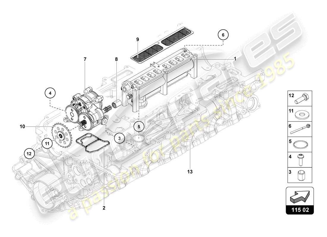 lamborghini lp720-4 coupe 50 (2014) oil pump part diagram