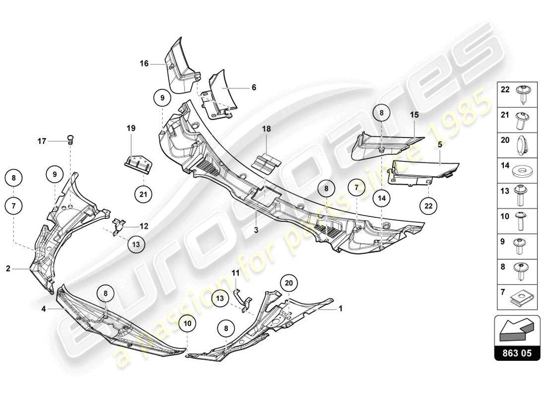 lamborghini lp720-4 coupe 50 (2014) luggage compartment floor covering part diagram