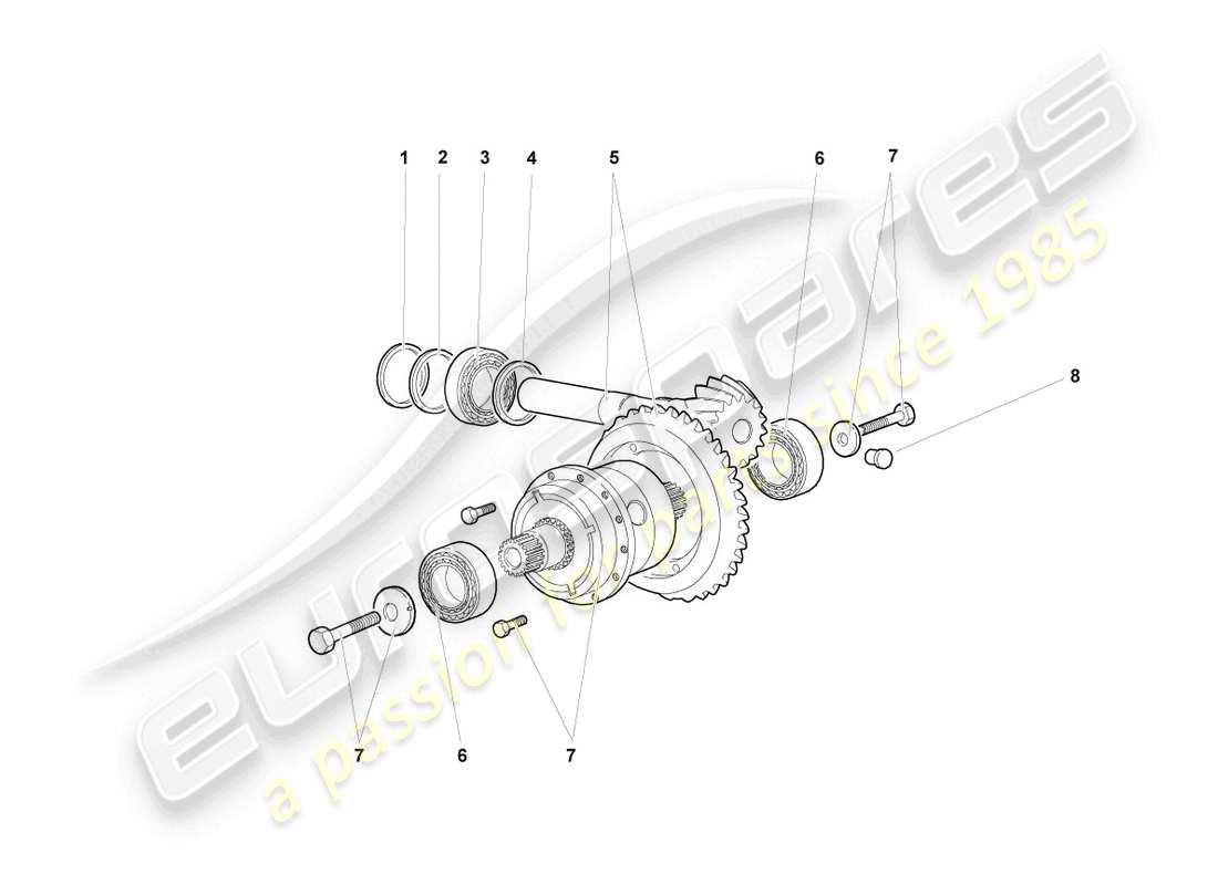 lamborghini murcielago coupe (2006) differential rear part diagram