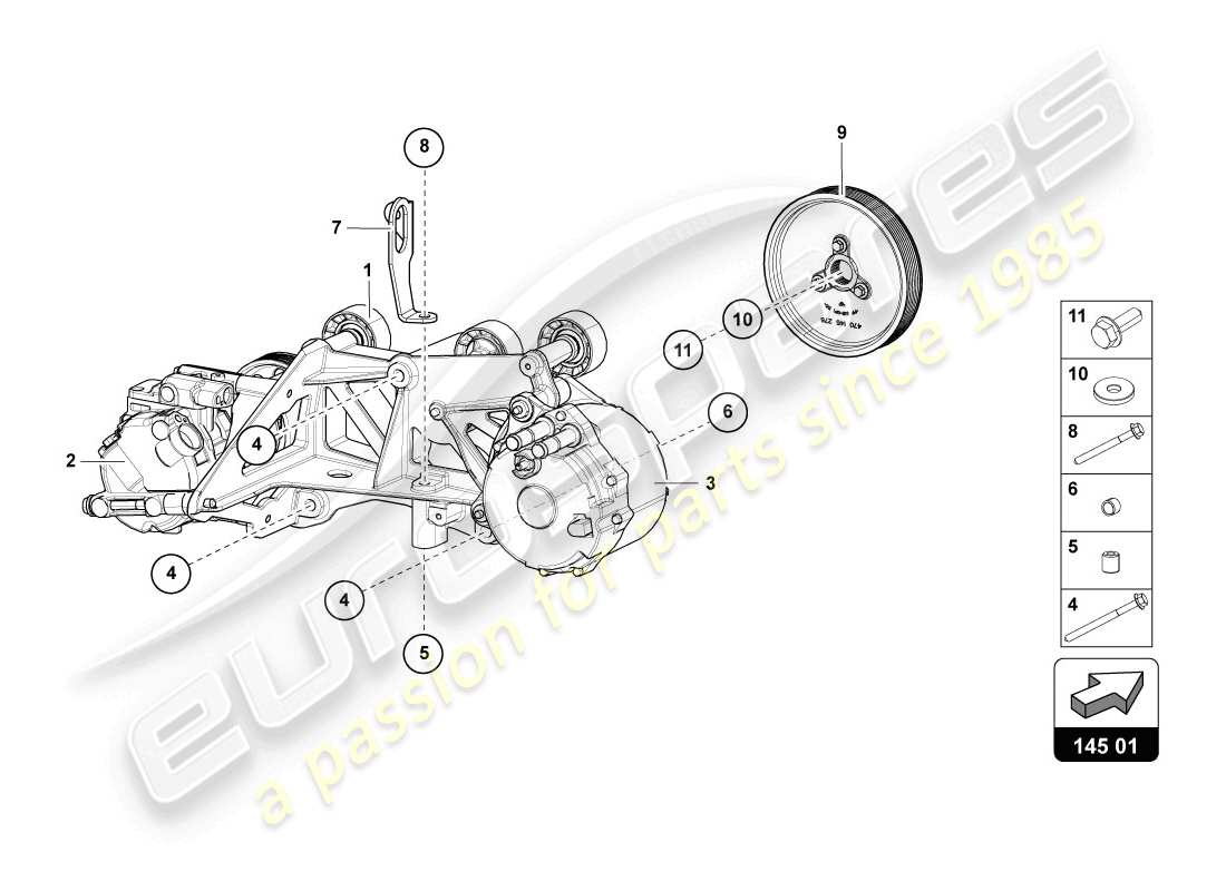 lamborghini lp720-4 coupe 50 (2014) v-belt pulley part diagram