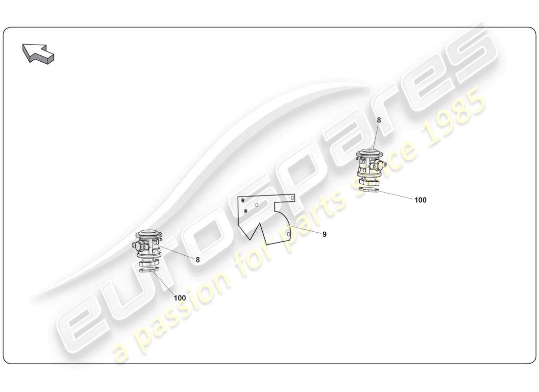 lamborghini super trofeo (2009-2014) emission control part diagram