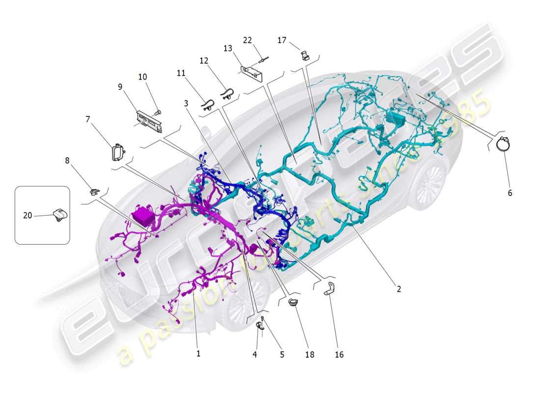 maserati ghibli fragment (2022) main wiring part diagram