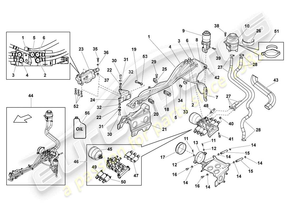 lamborghini murcielago roadster (2005) gear selector part diagram