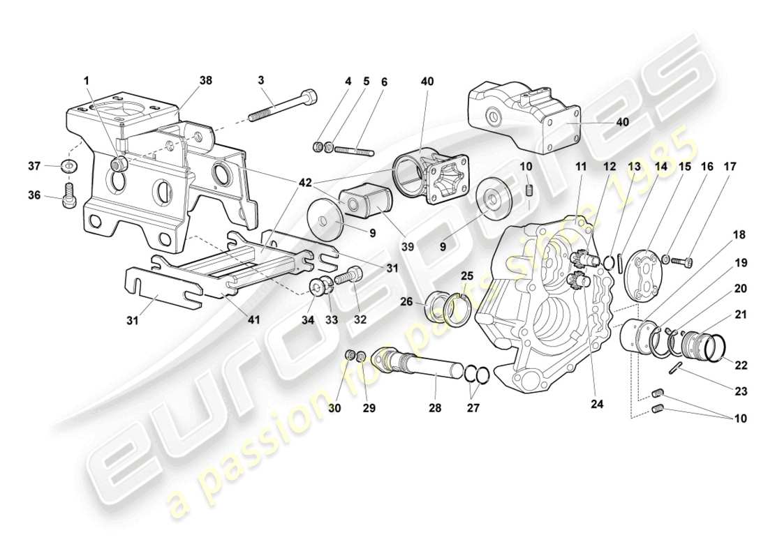 lamborghini murcielago coupe (2002) oil pump part diagram