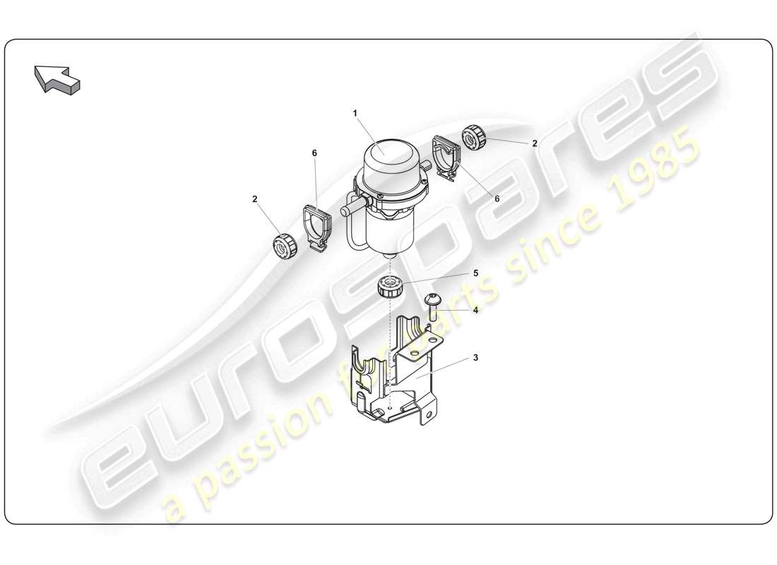 lamborghini super trofeo (2009-2014) brake system part diagram