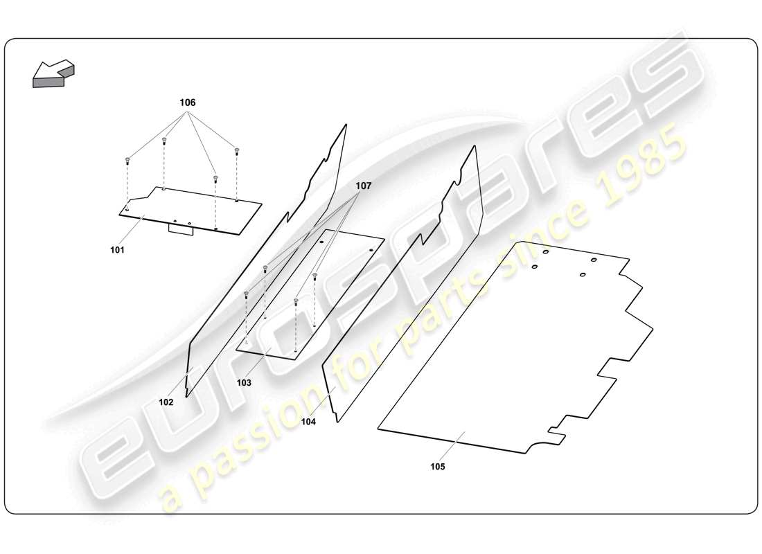 lamborghini super trofeo (2009-2014) interior part diagram