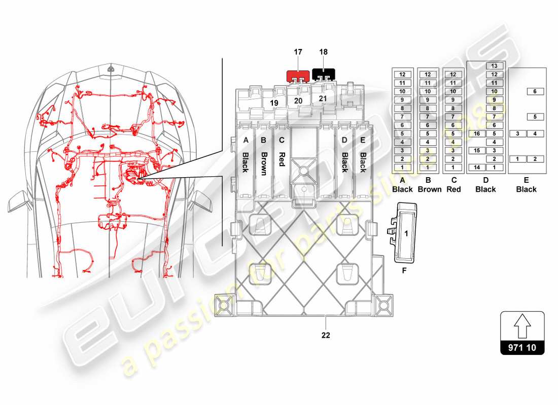 lamborghini centenario coupe (2017) fuses part diagram