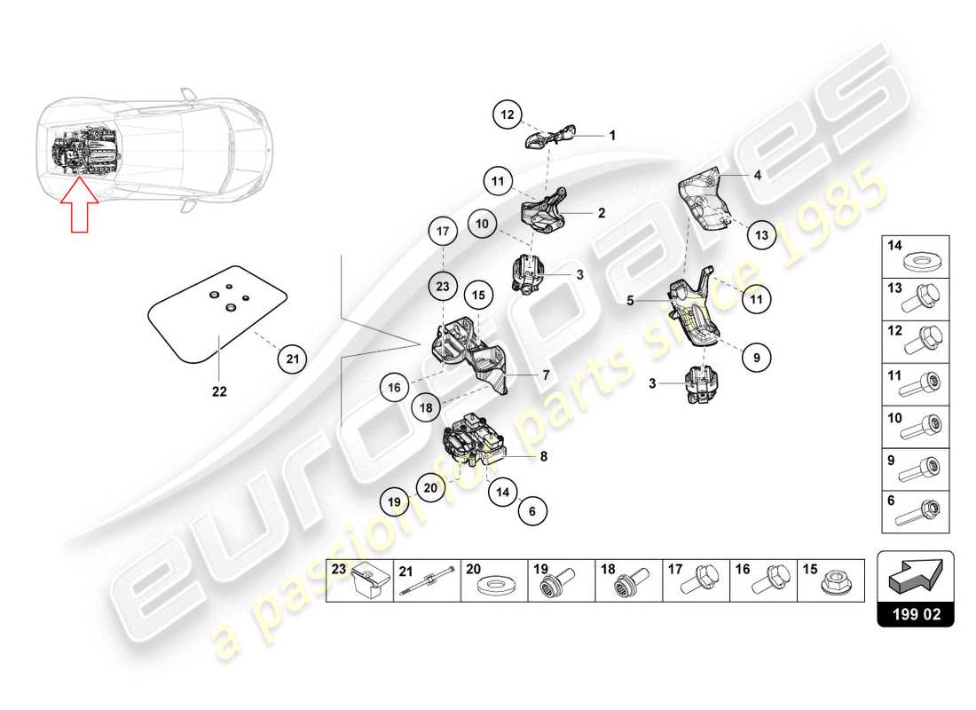 lamborghini lp610-4 coupe (2019) securing parts for engine part diagram