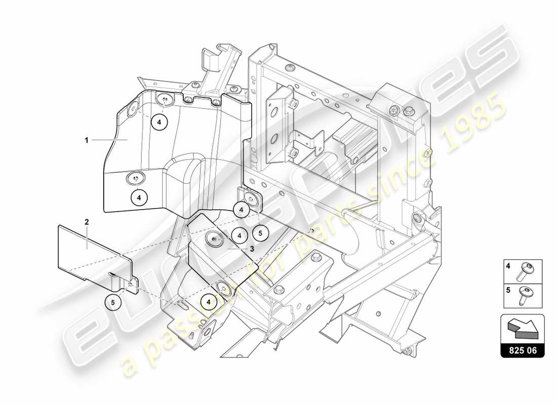 lamborghini centenario coupe (2017) heat shield part diagram