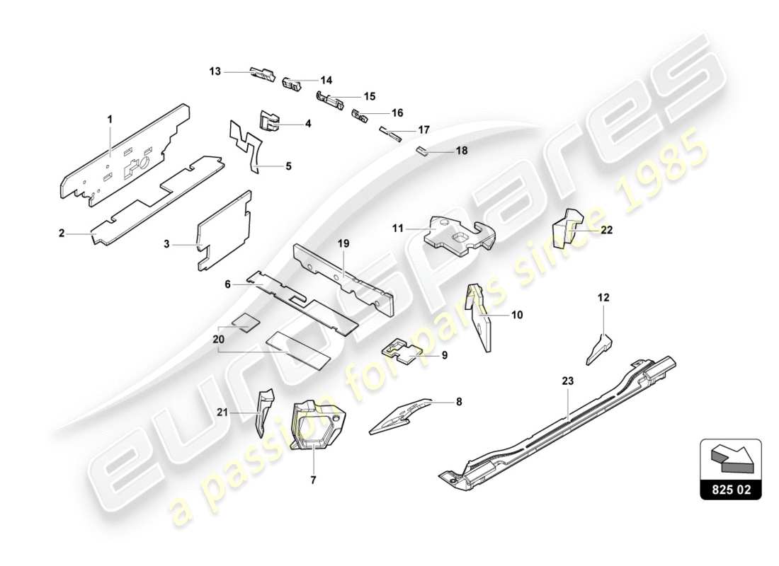 lamborghini lp610-4 spyder (2019) damping part diagram