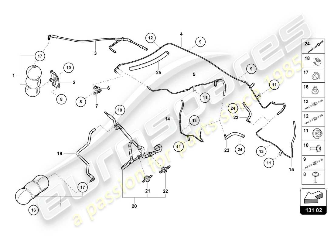 lamborghini lp580-2 coupe (2016) vacuum system part diagram