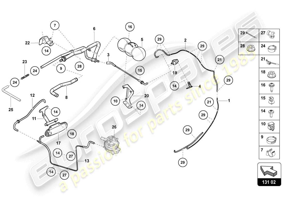 lamborghini lp720-4 coupe 50 (2014) vacuum system part diagram