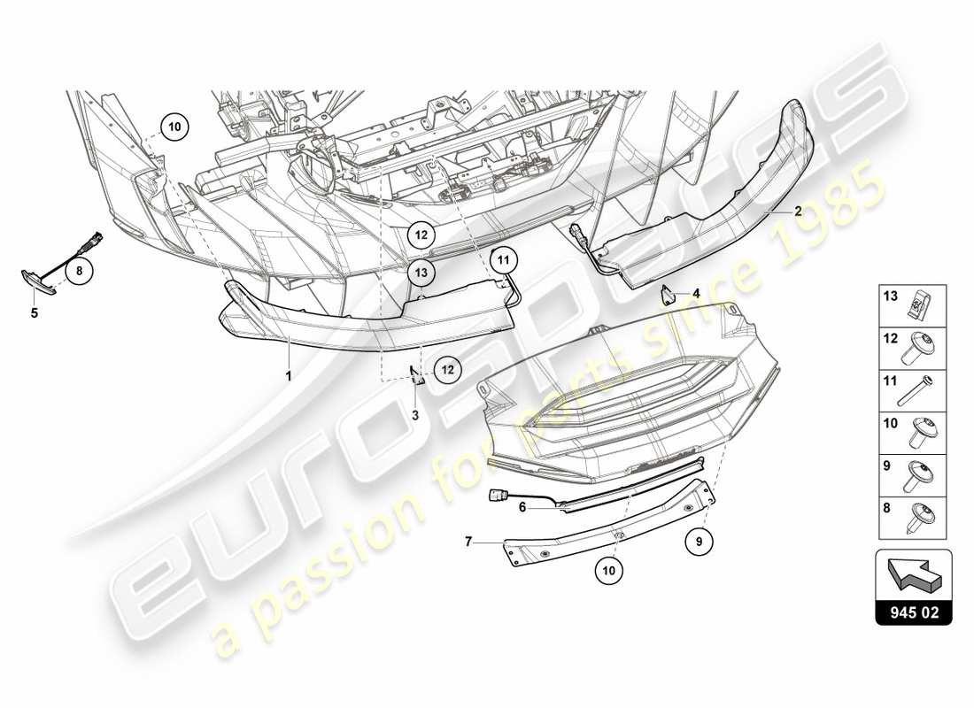 lamborghini centenario coupe (2017) tail light rear part diagram