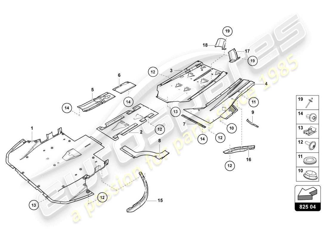 lamborghini lp770-4 svj coupe (2021) trim panel for frame lower section part diagram