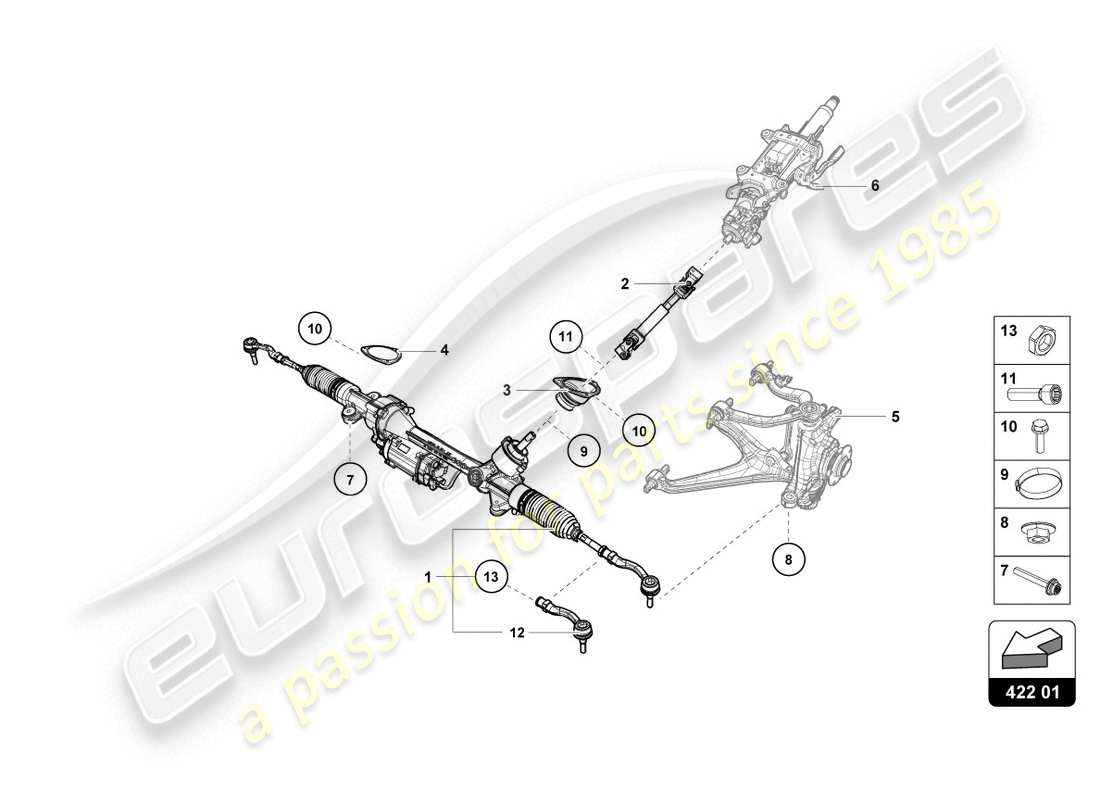 lamborghini lp610-4 coupe (2019) power steering part diagram