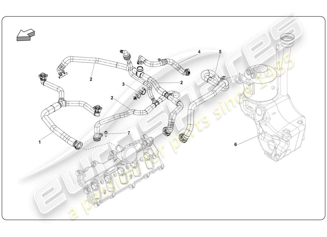 lamborghini super trofeo (2009-2014) engine part diagram