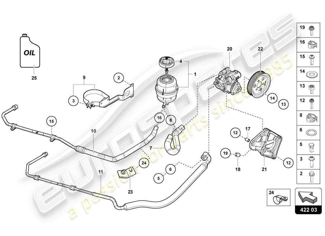 lamborghini lp720-4 coupe 50 (2014) electric power steering pump part diagram