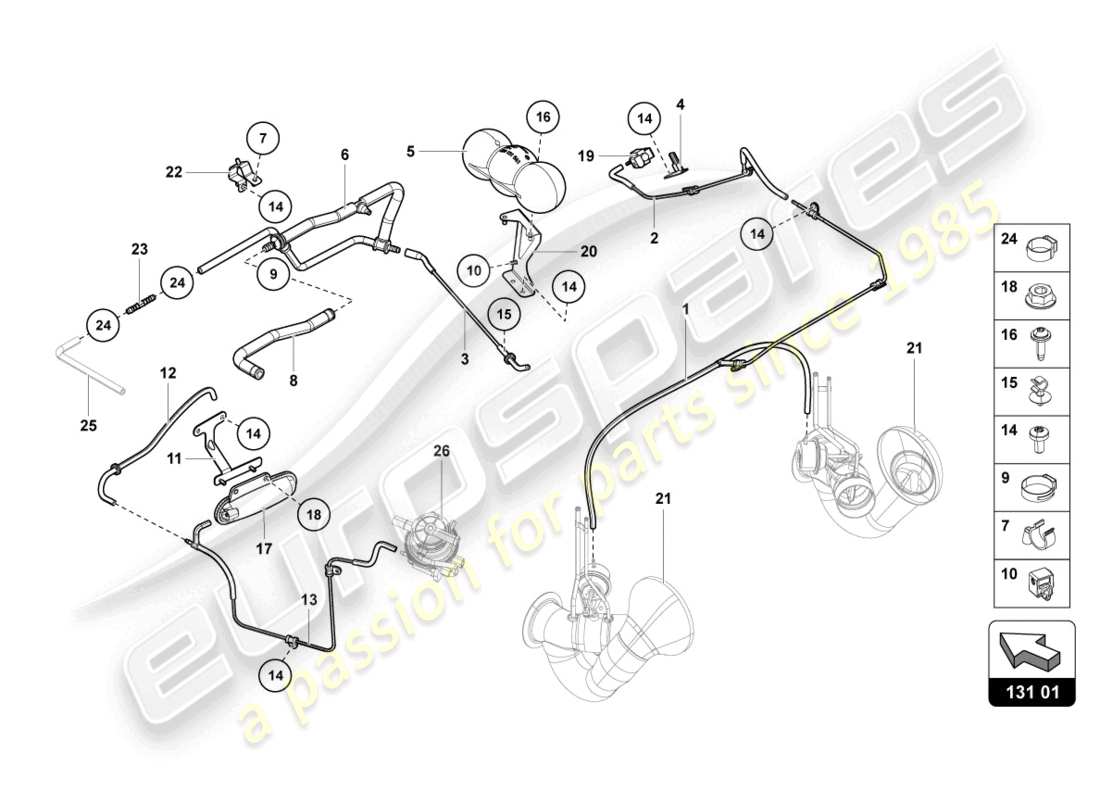 lamborghini lp750-4 sv roadster (2017) vacuum system part diagram