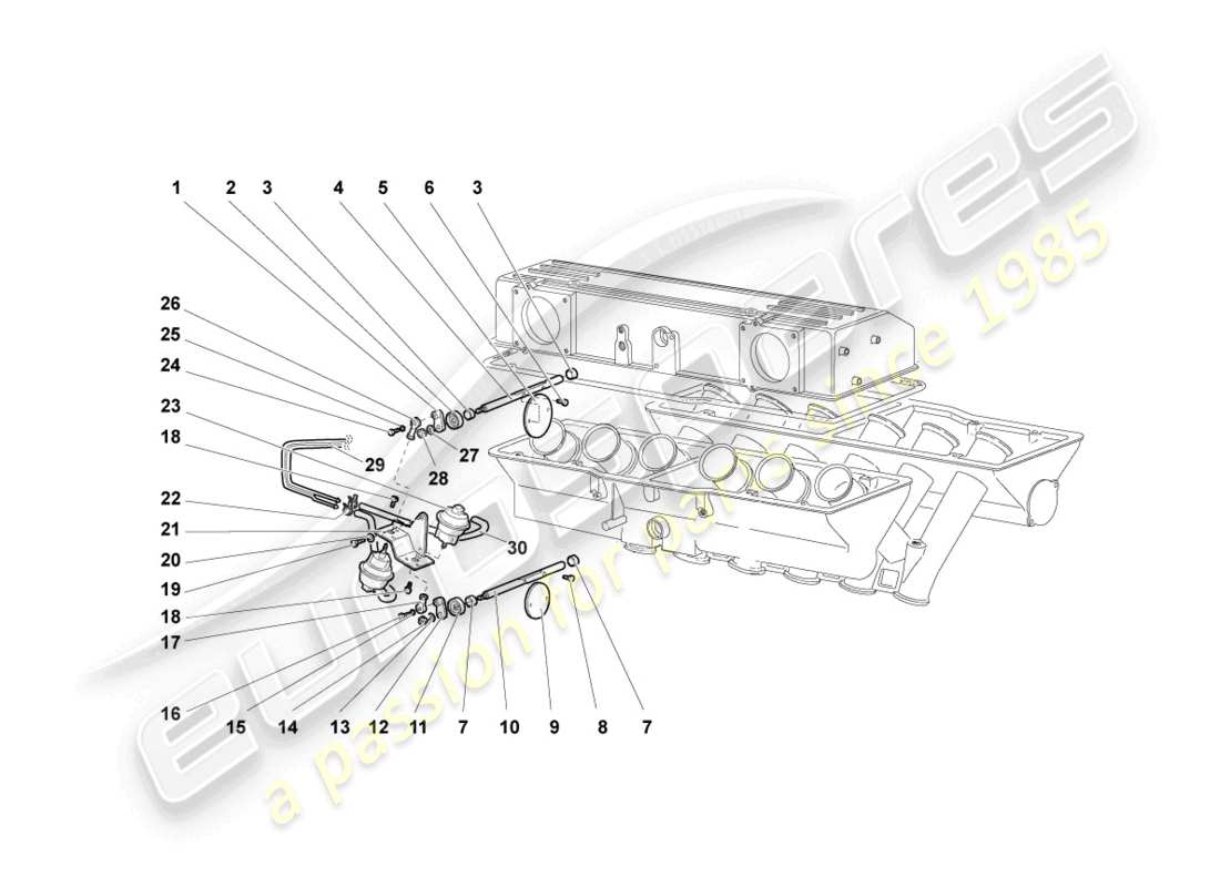 lamborghini murcielago coupe (2002) vacuum system part diagram