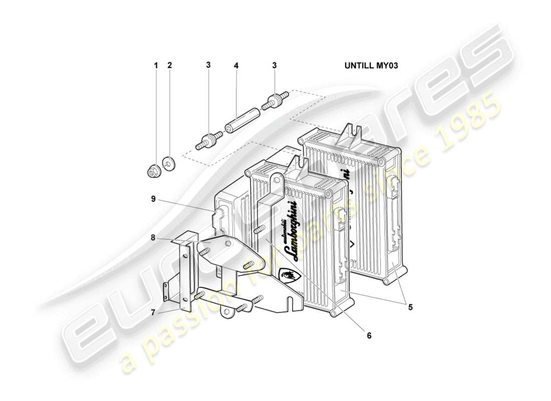 lamborghini murcielago coupe (2004) control unit for injection pump part diagram