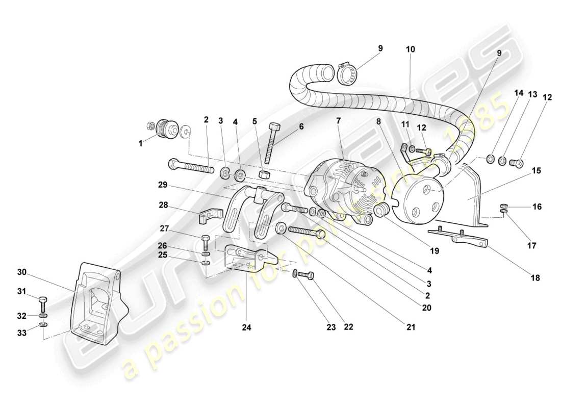 lamborghini murcielago roadster (2005) alternator part diagram