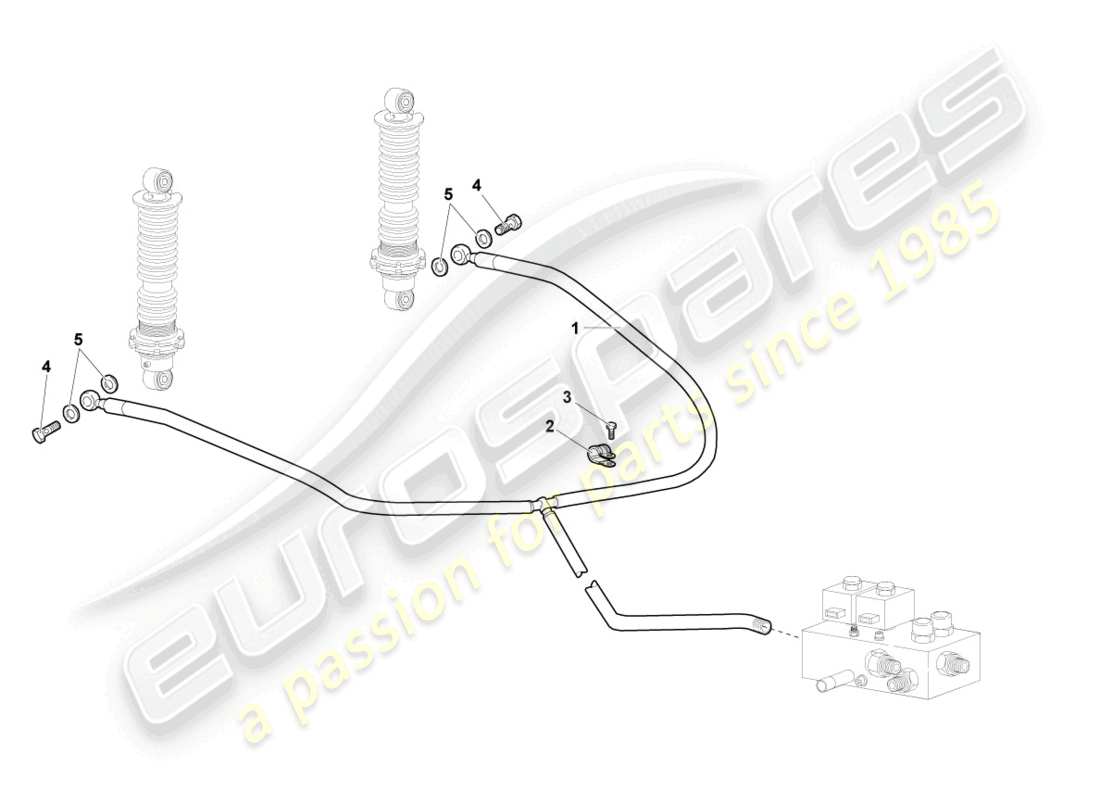 lamborghini murcielago roadster (2006) chassis (self-level. system) front part diagram