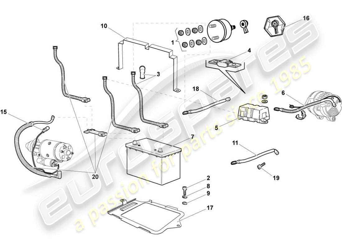 lamborghini murcielago coupe (2006) main fuse socket part diagram