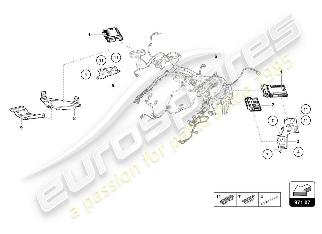 lamborghini lp610-4 spyder (2017) engine control unit part diagram