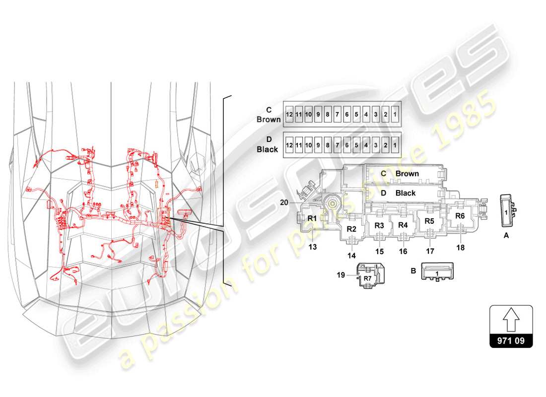 lamborghini sian (2020) fuses part diagram