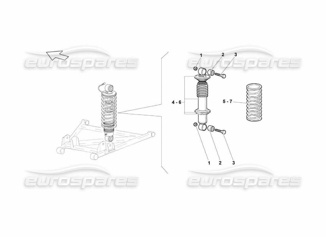 lamborghini murcielago lp670 rear suspension part diagram