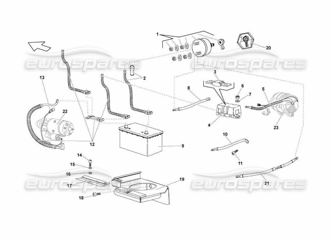 lamborghini murcielago lp670 electrical system part diagram