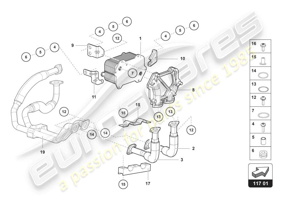 lamborghini lp720-4 coupe 50 (2014) oil cooler part diagram