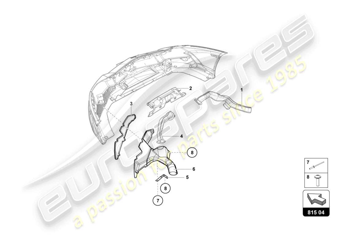 lamborghini lp720-4 roadster 50 (2015) air guide part diagram