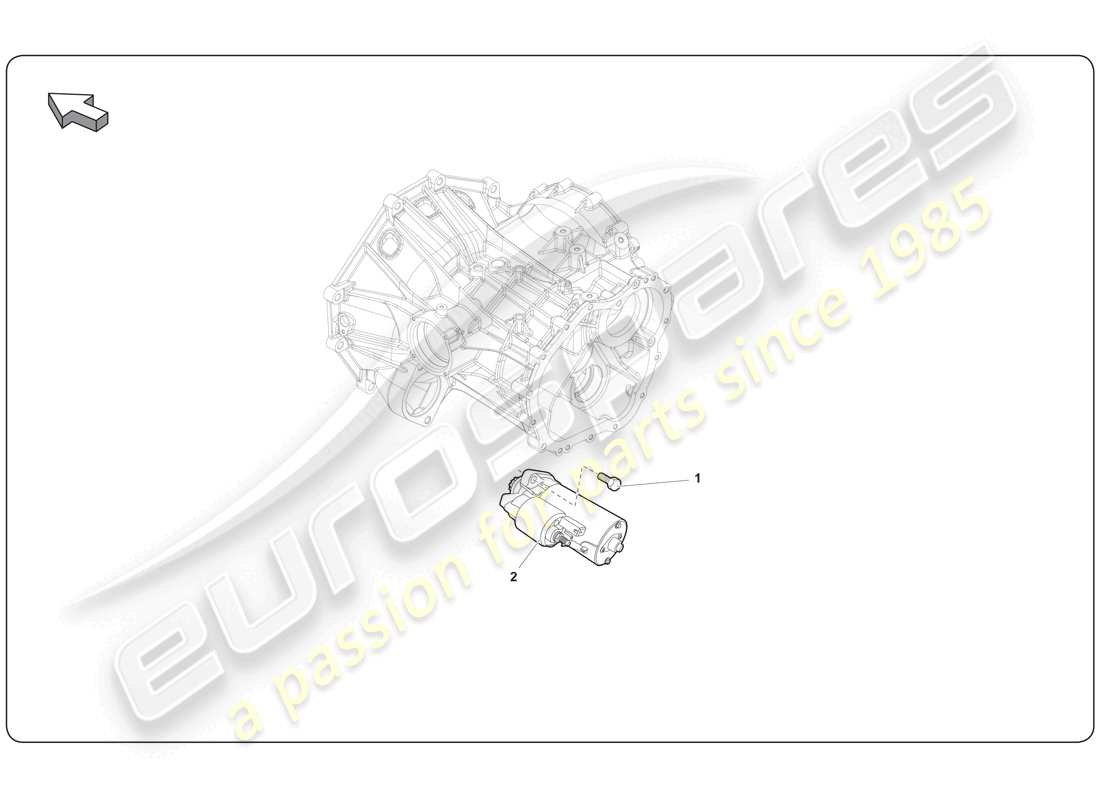 lamborghini super trofeo (2009-2014) starter motor part diagram