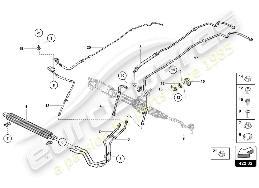 lamborghini lp720-4 coupe 50 (2014) power steering part diagram