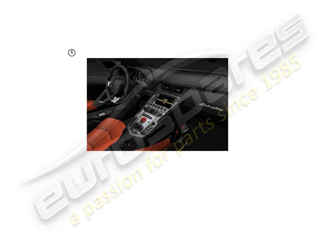 a part diagram from the lamborghini aventador accessories parts catalogue