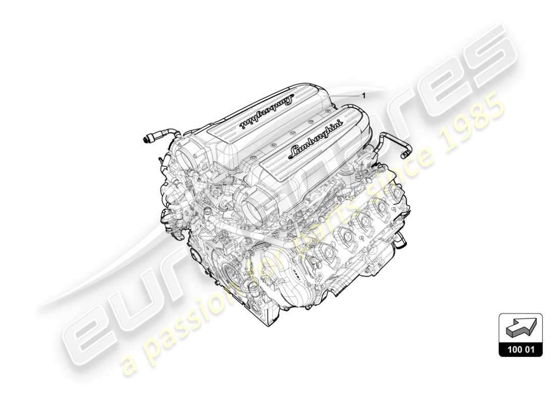 lamborghini performante coupe (2020) engine part diagram