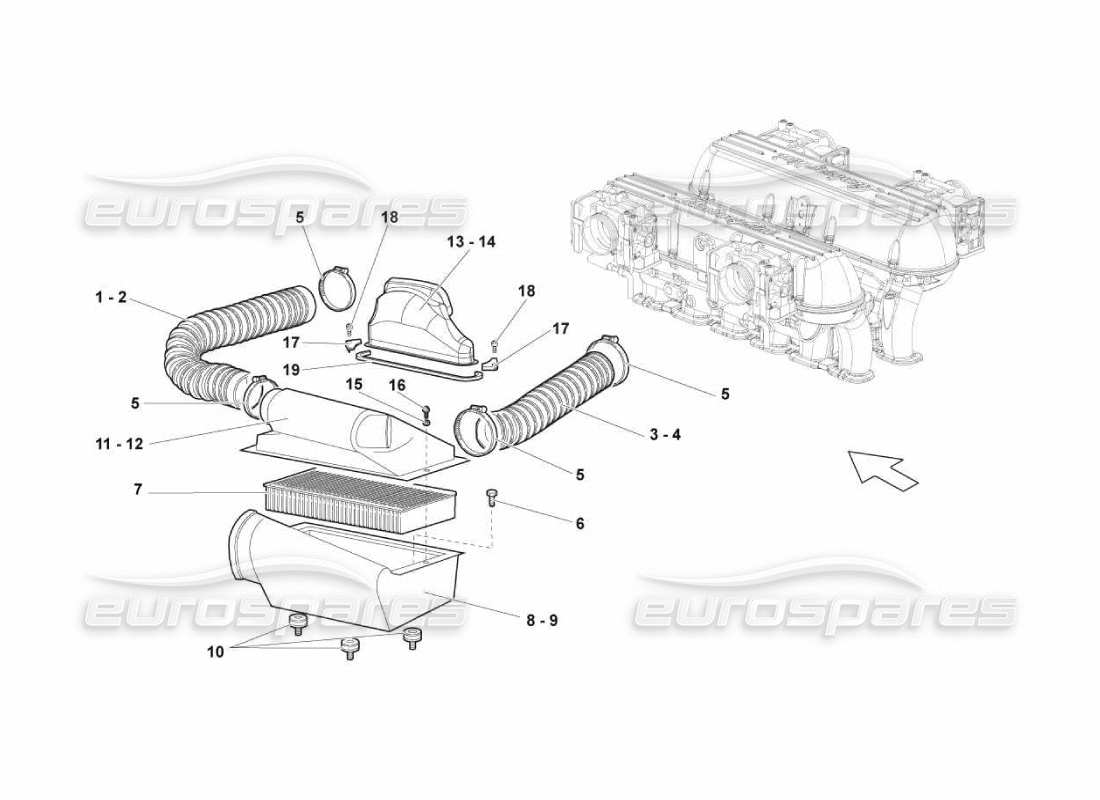 a part diagram from the lamborghini murcielago lp670 parts catalogue