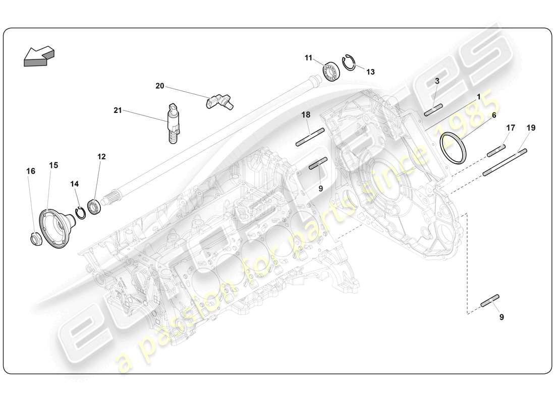 lamborghini super trofeo (2009-2014) engine part diagram