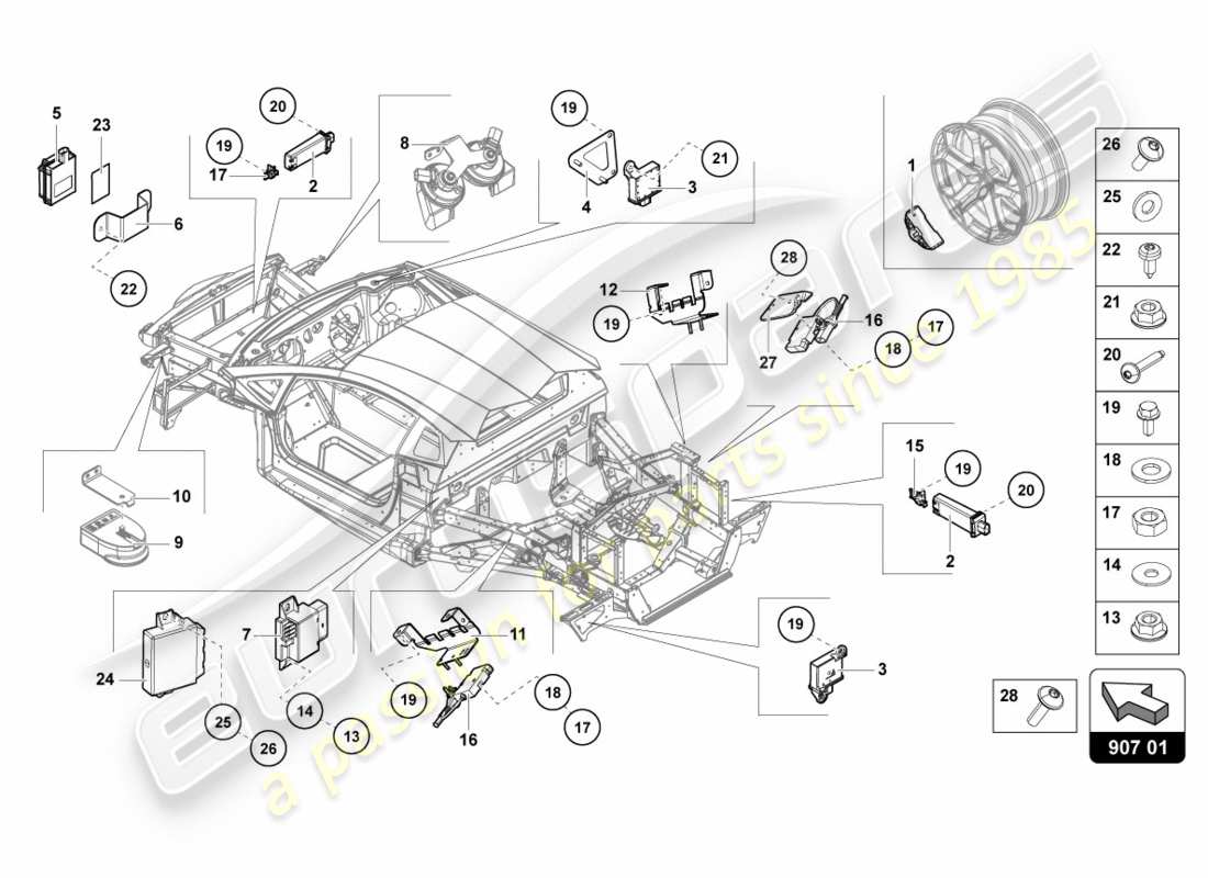 lamborghini centenario roadster (2017) electrics part diagram