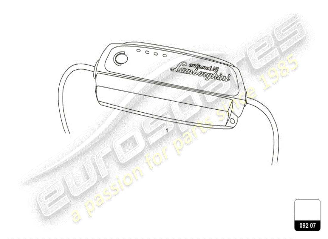 lamborghini huracan lp610-4 spider (accessories) battery charger part diagram