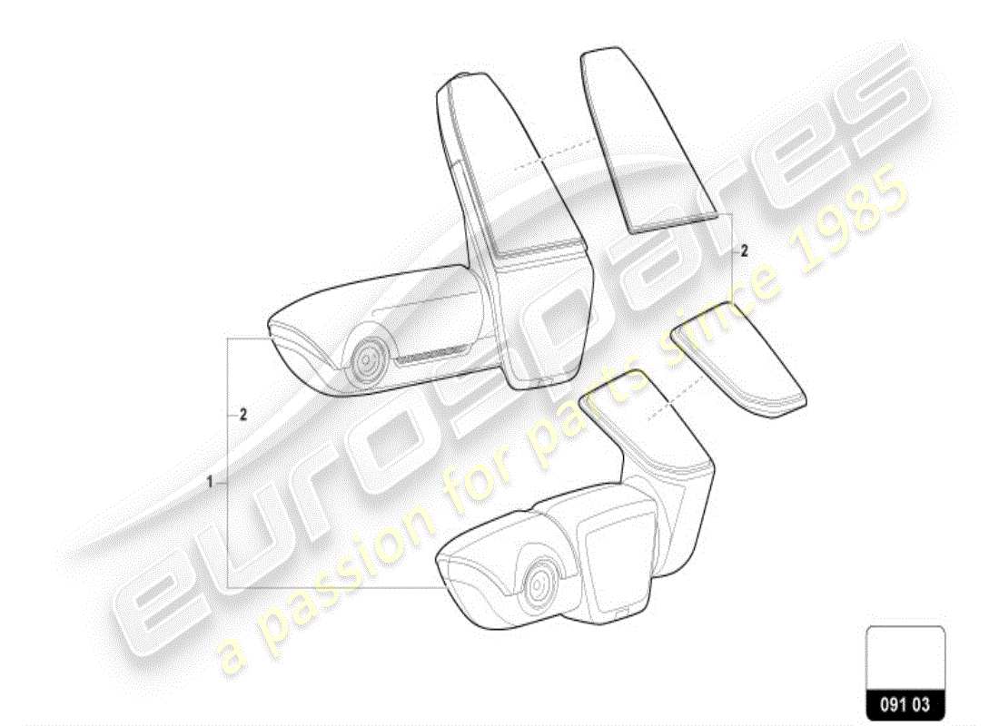 lamborghini urus (accessories) camera part diagram