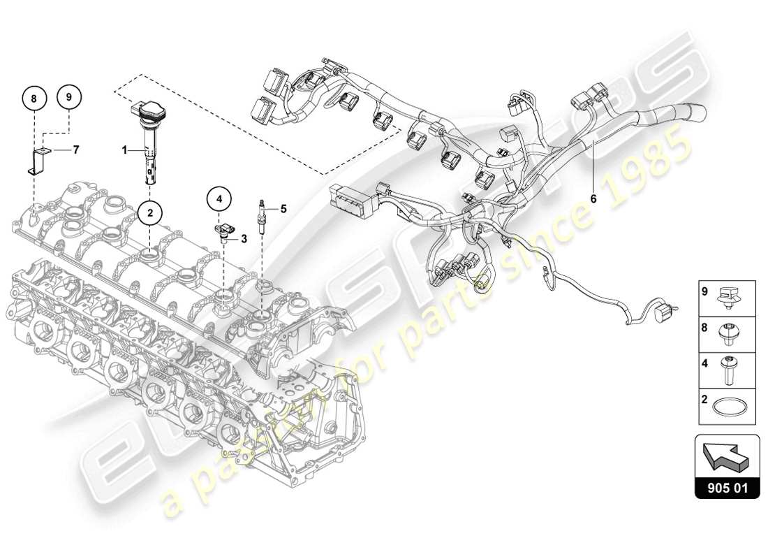 lamborghini lp720-4 coupe 50 (2014) ignition system part diagram