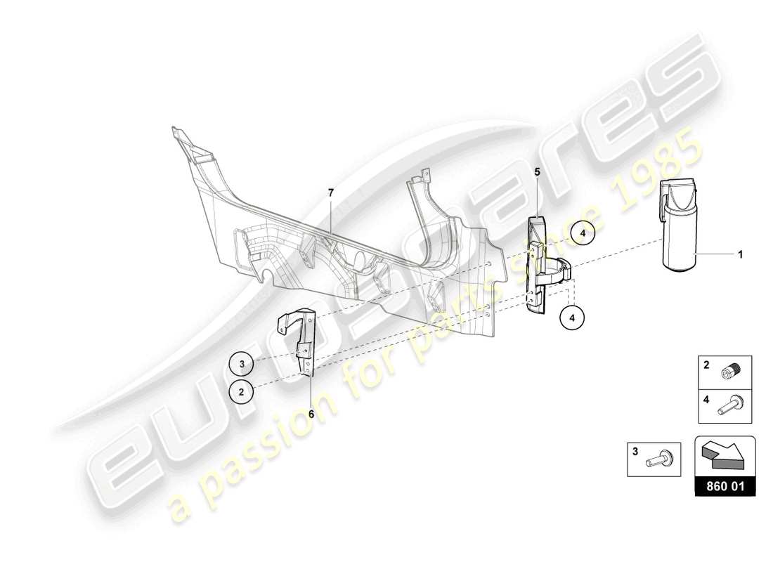 lamborghini lp770-4 svj roadster (2021) fire extinguishers part diagram