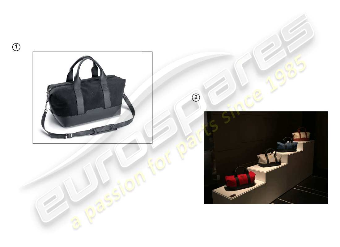 lamborghini huracan lp610-4 spider (accessories) travel bags set part diagram