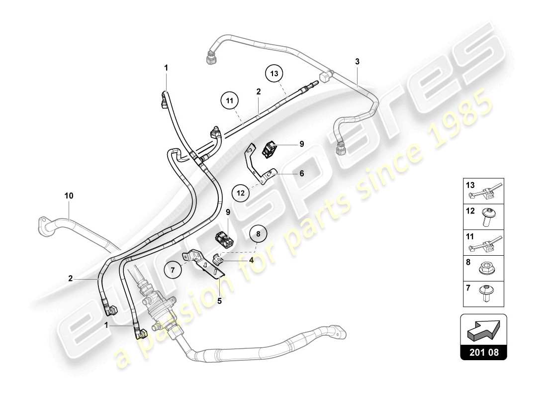 lamborghini lp720-4 coupe 50 (2014) fuel line part diagram