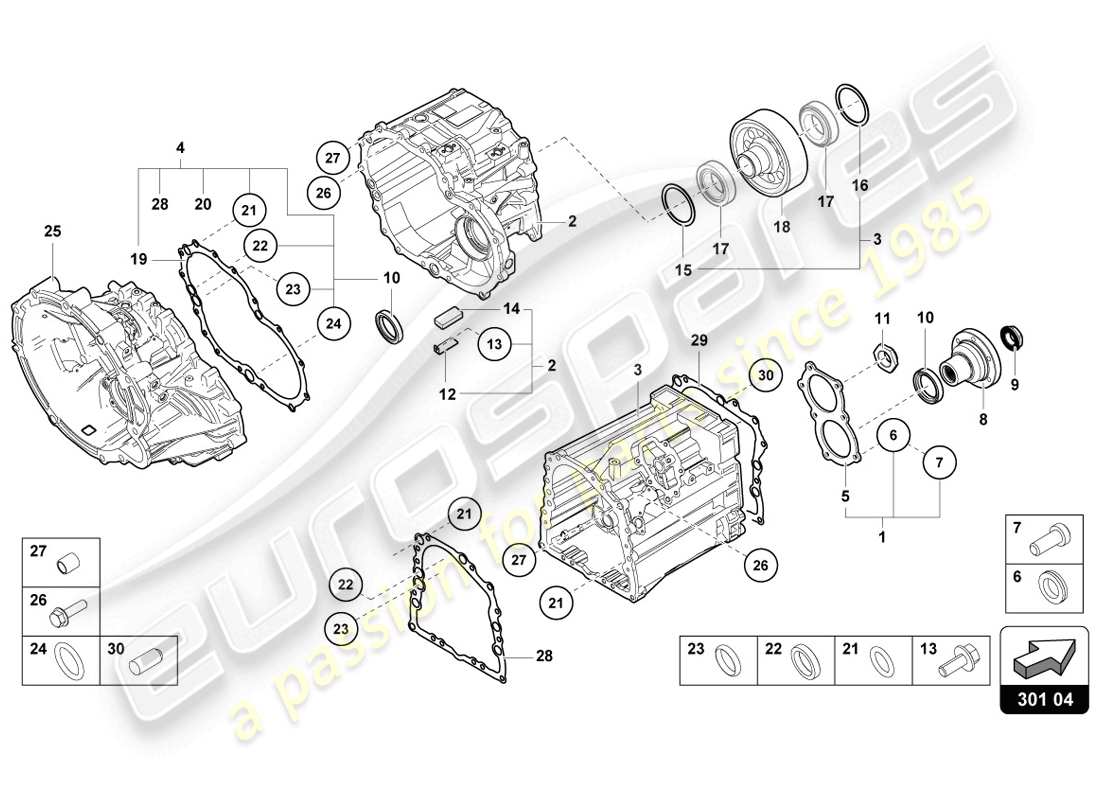 lamborghini lp720-4 coupe 50 (2014) outer components for gearbox part diagram