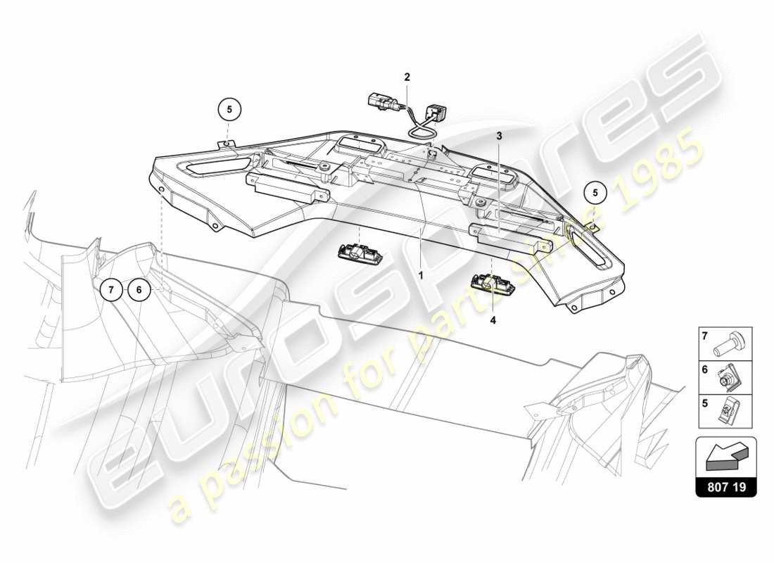 lamborghini centenario roadster (2017) operating electronics rear part diagram