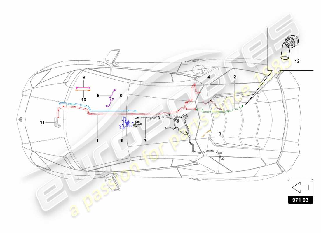 lamborghini centenario roadster (2017) electrical system part diagram